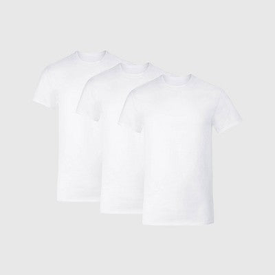 Hanes Kişi Pamuk Stretchli Crewneck Köynəyi - Ağ L