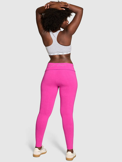 PINK All-Day Cotton™ Foldover Leggings