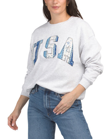 LAZY SUNDAY Fleece Qrafik Bandana Baskılı Sweatshirt