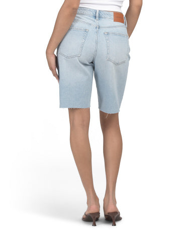 Açıq Denim Bermuda Şortu