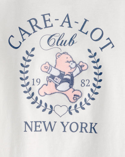 OshKosh B'gosh Qız Uşaq Care Bear Uzun Rəvli Bluzka - Ağ