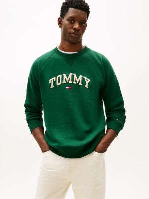 Varsity Tommy Loqosu Fleece Sweatshirt, Zəriflik Yaşıl YoxYox