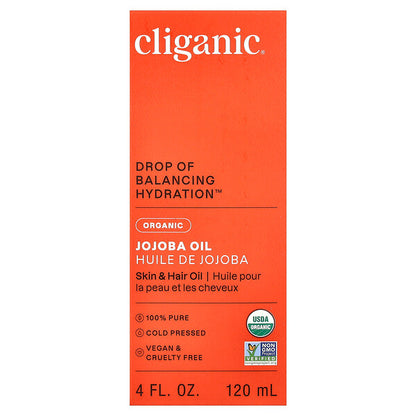 Cliganic Organic Jojoba Oil For Oily Combination Skin 4 Fl Oz 120 Ml