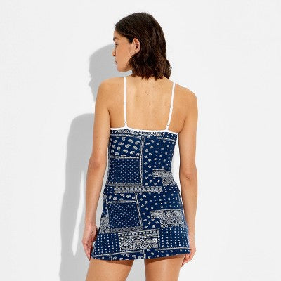 Wild Fable Qadın ButterBliss Cami Tünd Mavi Paisley XXS
