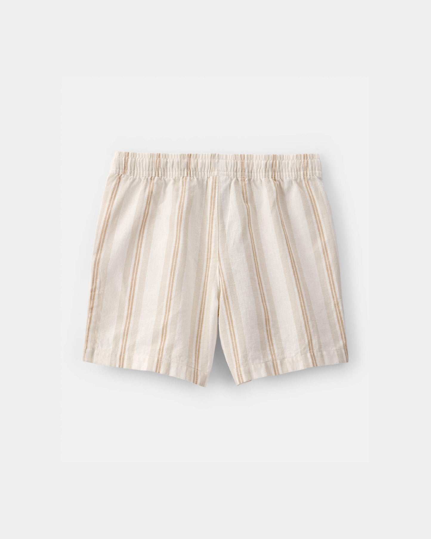 OshKosh B'gosh Oğlan Çizgili Kətan Şortu - Tan/Fil Dişi