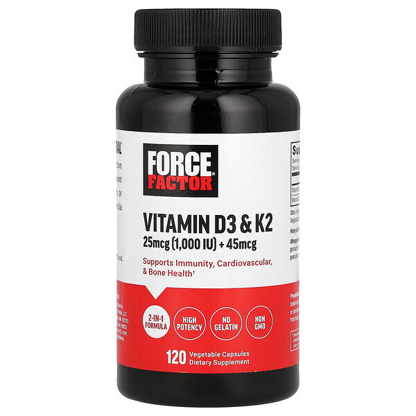 Force Factor D3 K2 Vitamini 120 Bitki Kapsulu