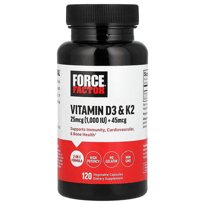 Force Factor D3 K2 Vitamini 120 Bitki Kapsulu