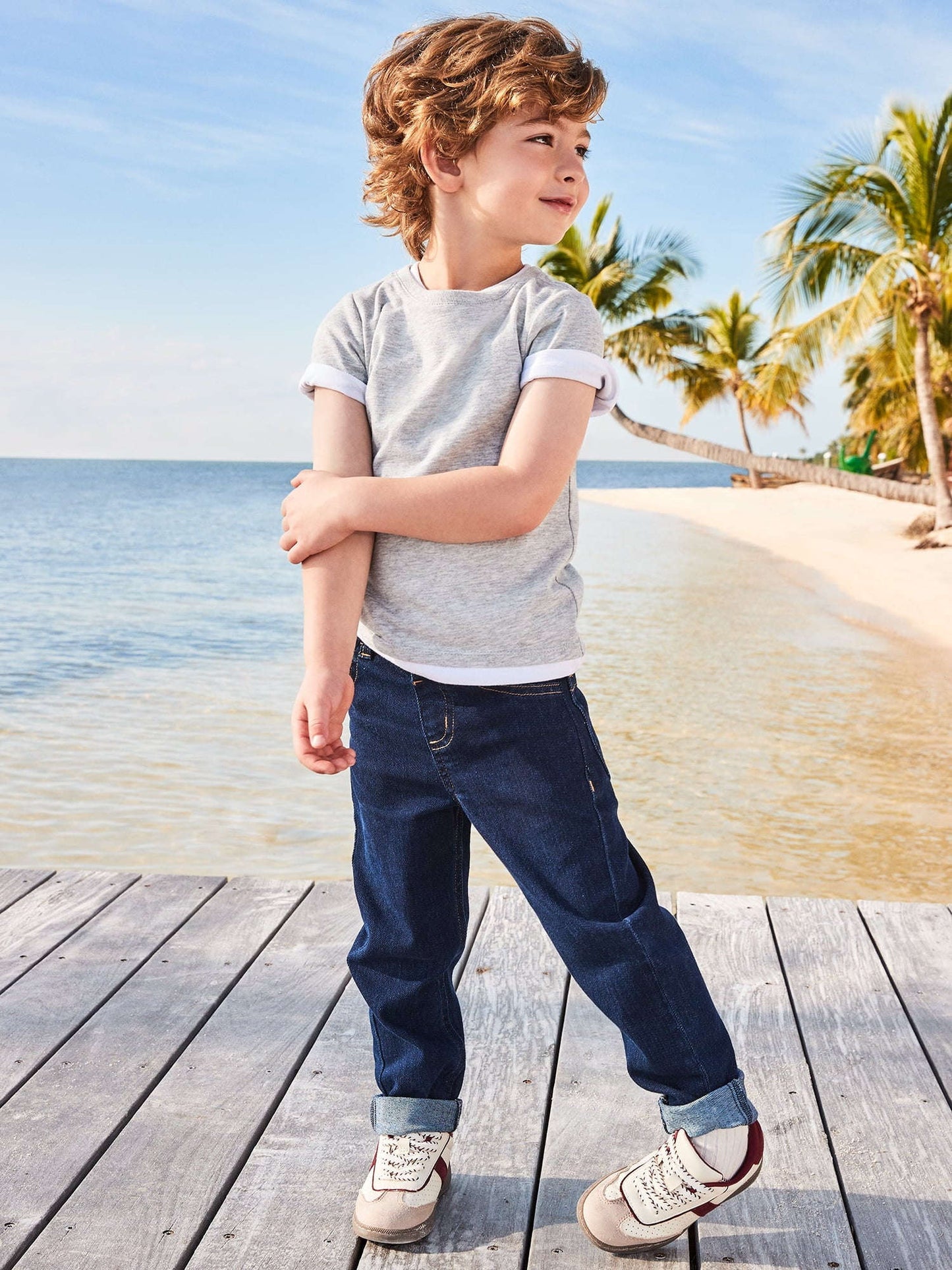 Garanimals Uşaq Düz Kesim Cins Şalvar, 0-6T Ölçüləri YoxYox
