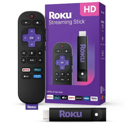 Roku Streaming Stick 2025 HD Roku Streaming Cihazı Səs Uzaqdan İdarəetmə ilə