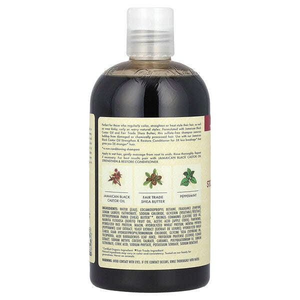 Sheamoisture Yamayka Qara Ricin Yağı Şampunu 13 Fl Oz 384 Ml YoxYox