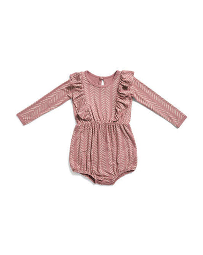 KYTE BABY Balaca Qız Uzun Qollu Herringbone Bubble Romper YoxYox
