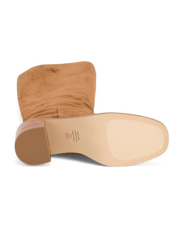 STUART WEITZMAN Made In Spain Suede Finn Çəkmələri