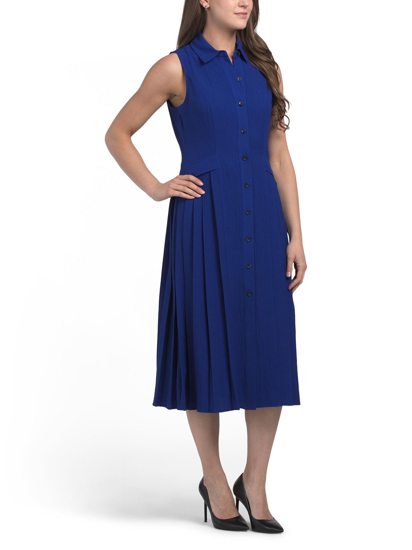 Side Pleat Shirt Dress