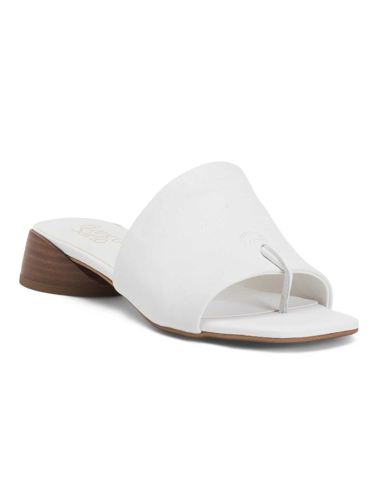 FRANCO SARTO Wide Leather Loran Topuqlu Sandal