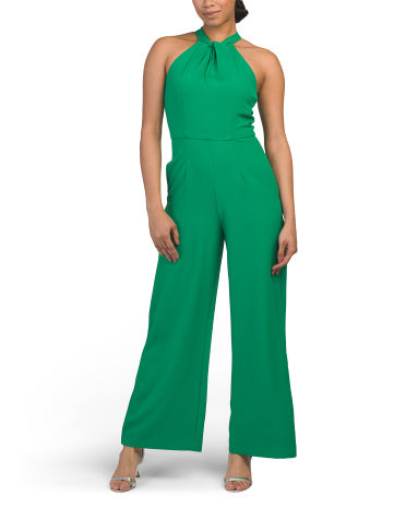 JULIA JORDAN Cross Neck Jumpsuit