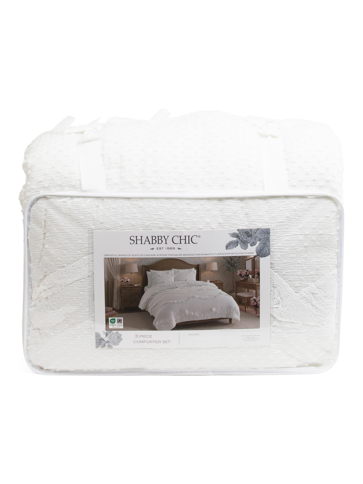 SHABBY CHIC Göz Düyməli Dəstli Yorğan Dəsti