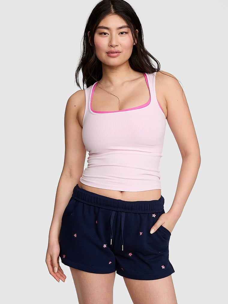 PINK Campus Fleece™ Roll-Down Shorts