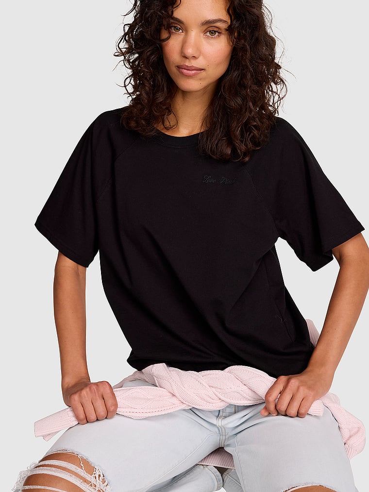PINK Campus Cotton™ Raglan Tee