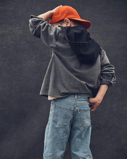OshKosh B'gosh Oğlan Pambıq Uzun T袖 Moda Gödəkçəsi