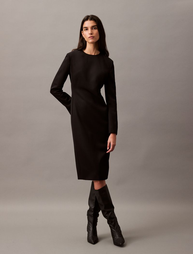 Calvin Klein Krep Midi Geyim