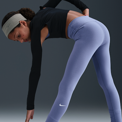 Nike One Big Qız Uşaq Dri-FIT Yüksək Bel Leggings