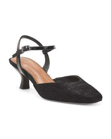 DONALD PLINER Suede Cion Slingback Topuqlu Ayaqqabı