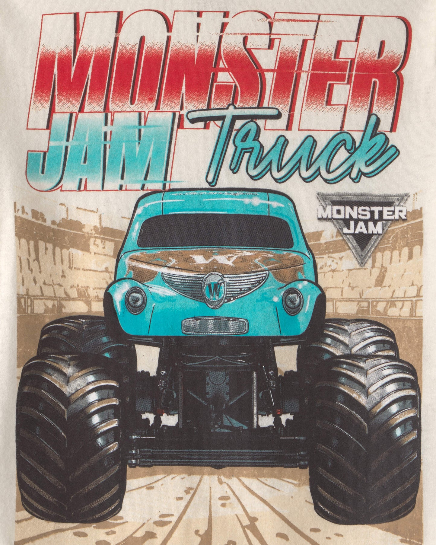 Carter's Oğlan Monster Truck Qrafiki Köynəyi - Krem