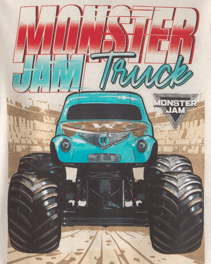 Carter's Oğlan Monster Truck Qrafiki Köynəyi - Krem