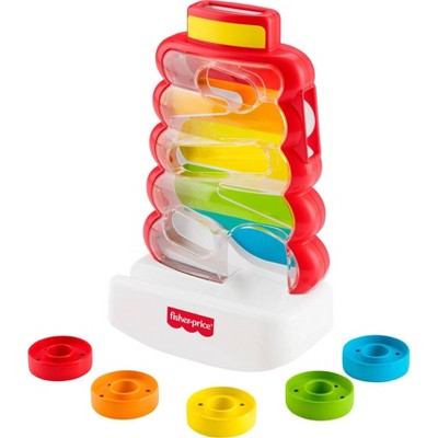 Fisher-Price Drop Through Rock-a-Stack Körpə və Balaca Uşaq Fəaliyyət Oyuncağı, 5 Sikkə