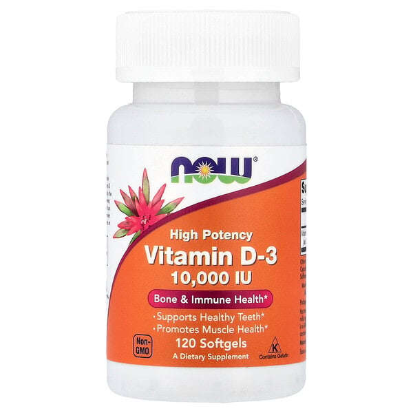 Now Foods D Vitamini 3 Yüksek Güçlü 10 000 Iu 120 Yumuşak Kapsül YoxYox