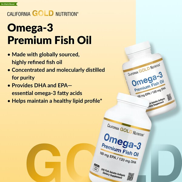 California Gold Nutrition Omega-3 Premium Balıq Yağı 240 Balıq Jelatini Softgel
