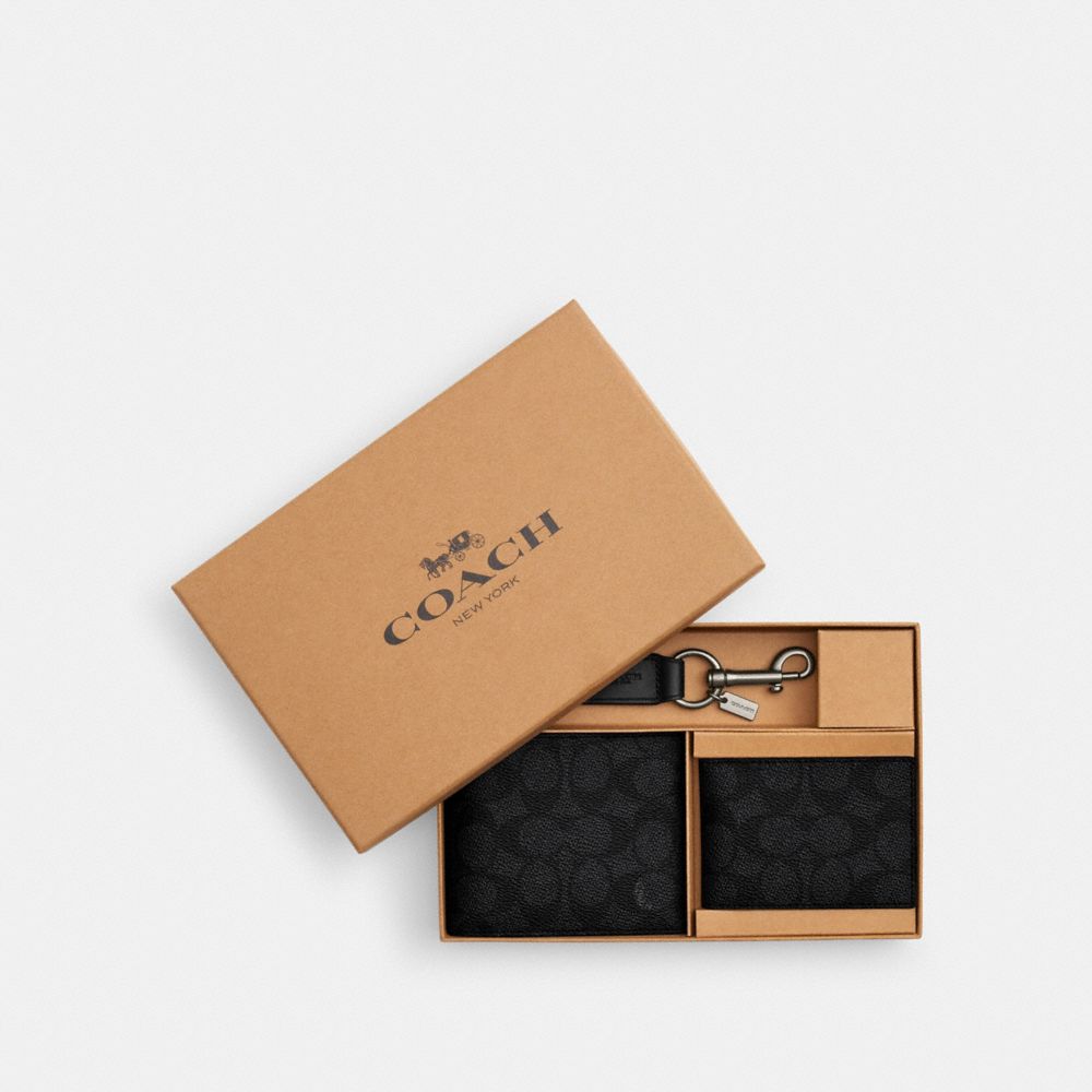 Coach Boxed 3-In-1 Çanta Dəsti Signature Canvas