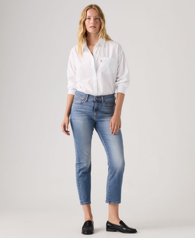 Levi's Qadın Klassik Orta Bel Ayakkabı Diz Düz Paça Cins