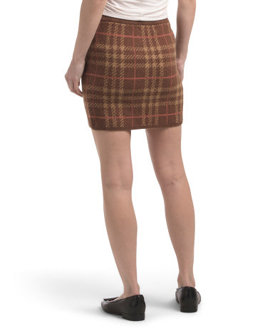 EN SAISON Parker Tartan Örgü Ətək