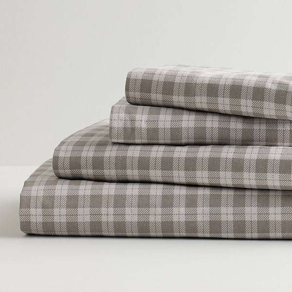Cuddl Duds® Ağır Pambıq Flannel Çarşaf Dəsti Yastıq Örtükləri ilə YoxYox