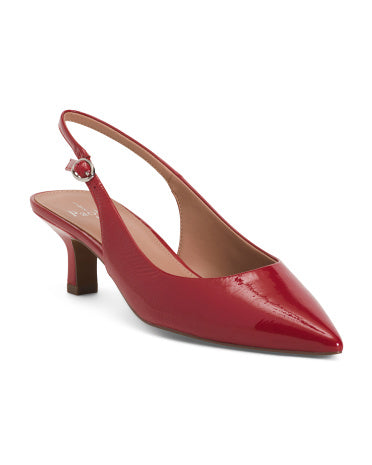 LINEA PAOLO Patent Leather Cecil Topuqlu Ayaqqabı