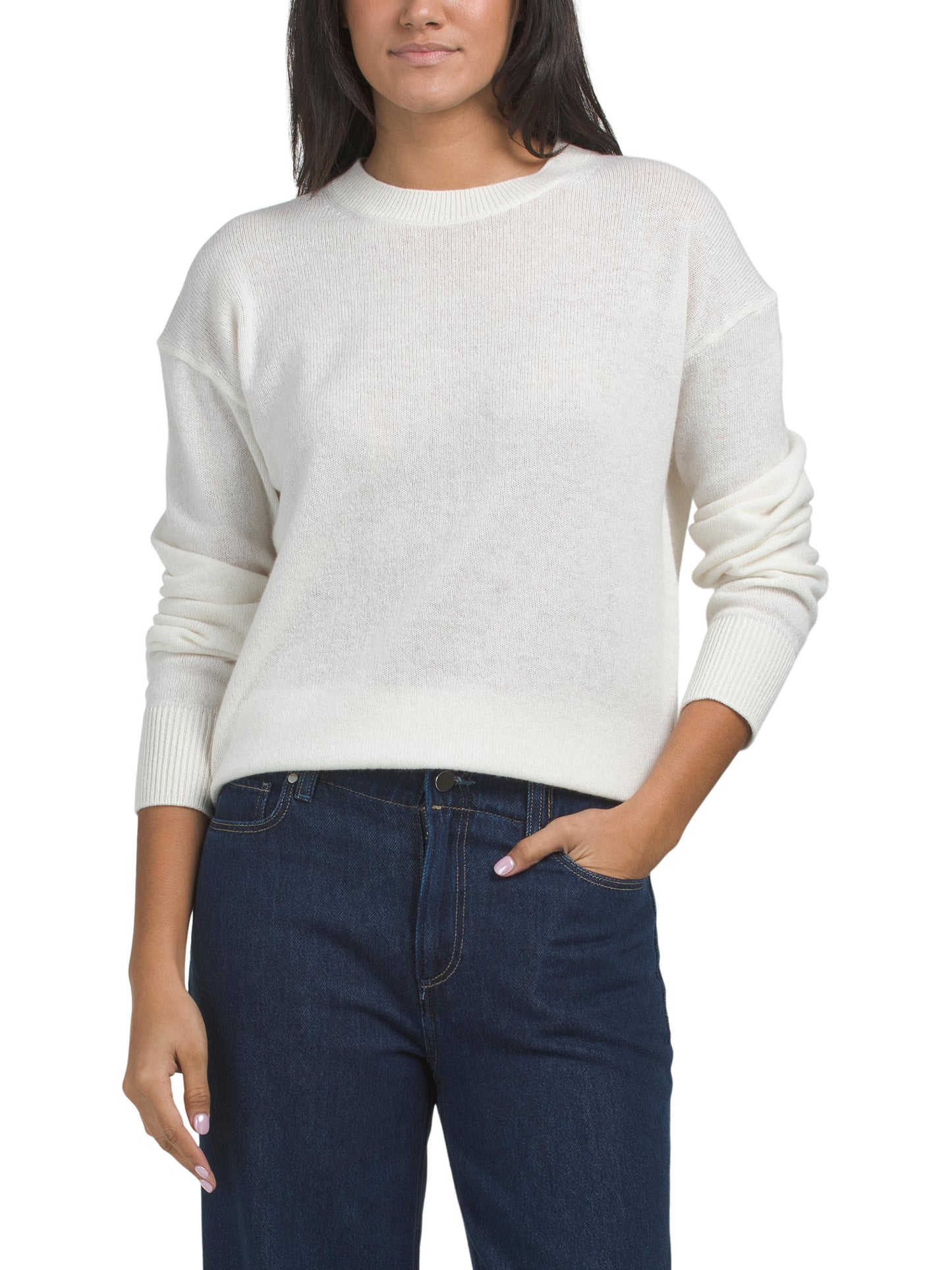 Cashmere Pull Over Feather Sweater