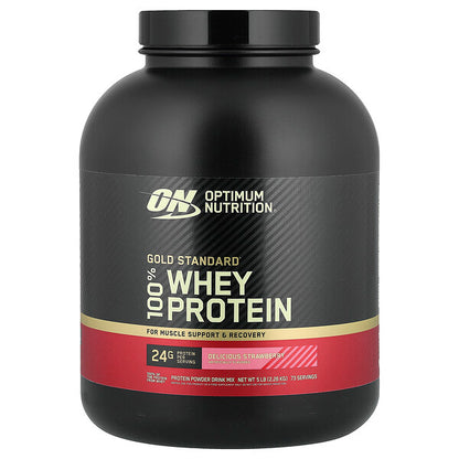 Optimum Nutrition Gold Standard 100 Whey Protein Çiyələk Ləzzəti 5 Lb (2,26 Kg)