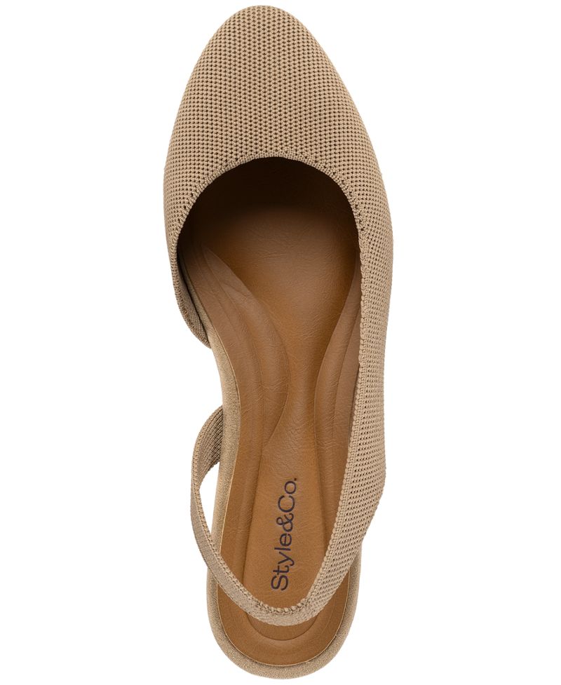 Style &amp; Co Qadın Tovaaa Slingback Düz Ayaqqabısı