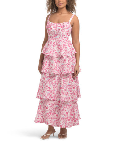 SELFIE LESLIE Provence Bloom Pilləli Midi Geyim