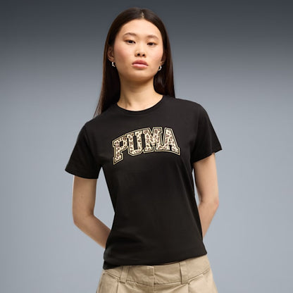 Puma Hayvan Naxışlı Qadın Qrafik Köynəyi
