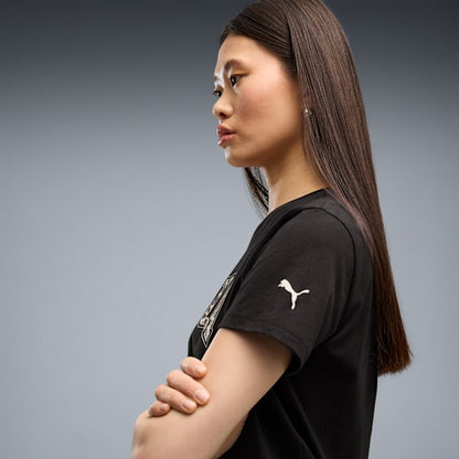 Puma Hayvan Naxışlı Qadın Qrafik Köynəyi