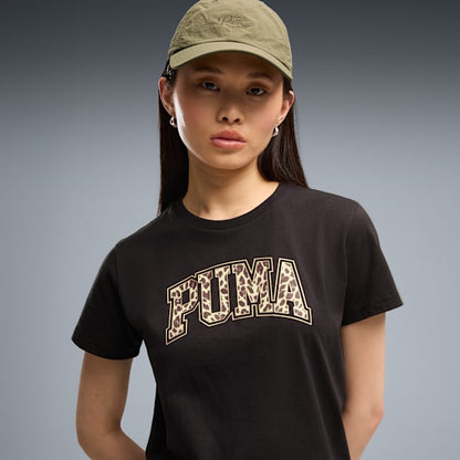 Puma Heyvan Naxışlı Qadın Qrafik Köynəyi