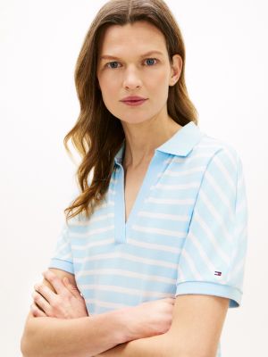 Tommy Hilfiger Rahat Oturuşlu Çizgili Polo, Rain Dance Kombinasiyası