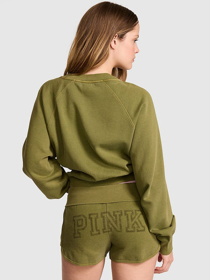 PINK Campus Fleece™ Qatlanan Bel Şalvarı