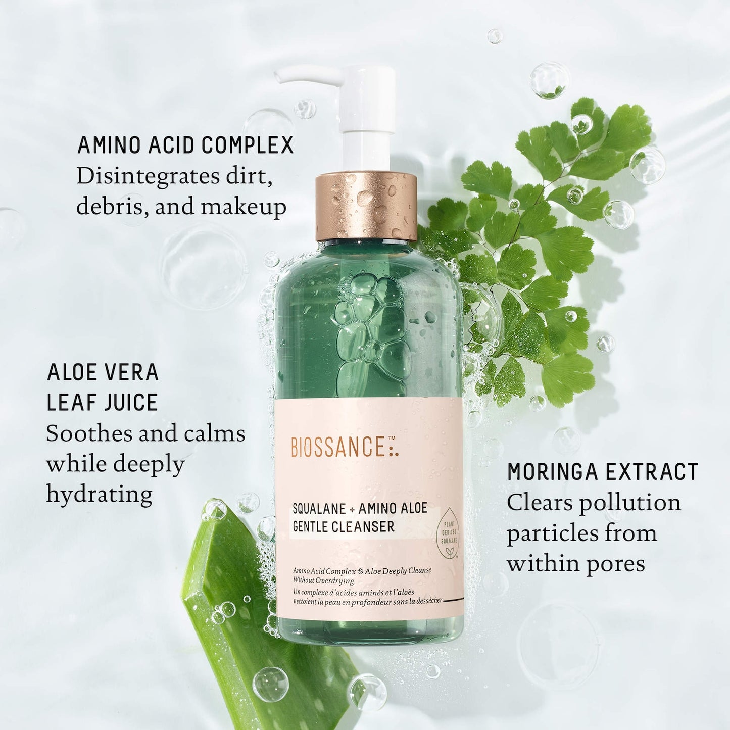 Biossance Amino Aloe Mənzil Azaldıcı Yümuşaq Tənظif Edici + Squalane