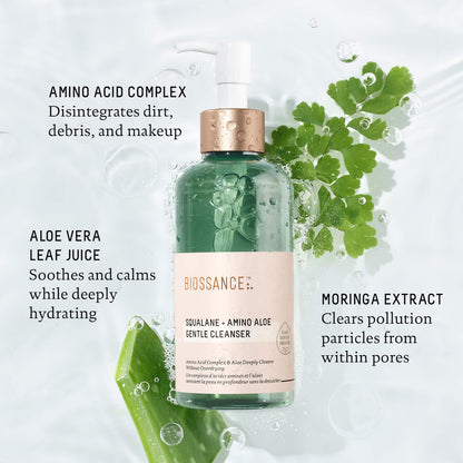 Biossance Amino Aloe Mənzil Azaldıcı Yümuşaq Tənظif Edici + Squalane