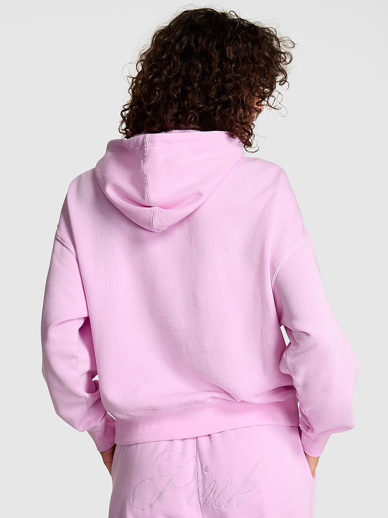 PINK Campus Fleece™ Yarım Fermuar Huddi
