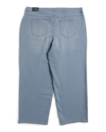 D. JEANS NEW YORK Plus Rahat Toxunuşlu Geniş Dar Cins Şalvar Elastik Belli