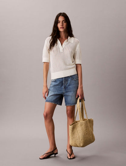 Calvin Klein Open Stitch Səvənli Polo Köynək